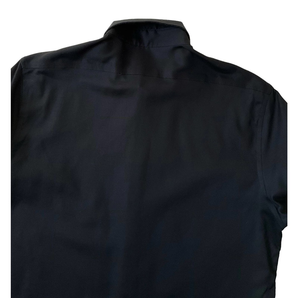 Calvin Klein Black Slim Fit Stretch Button Up Shirt Size 15 | 39-55 - Picture 4 of 6